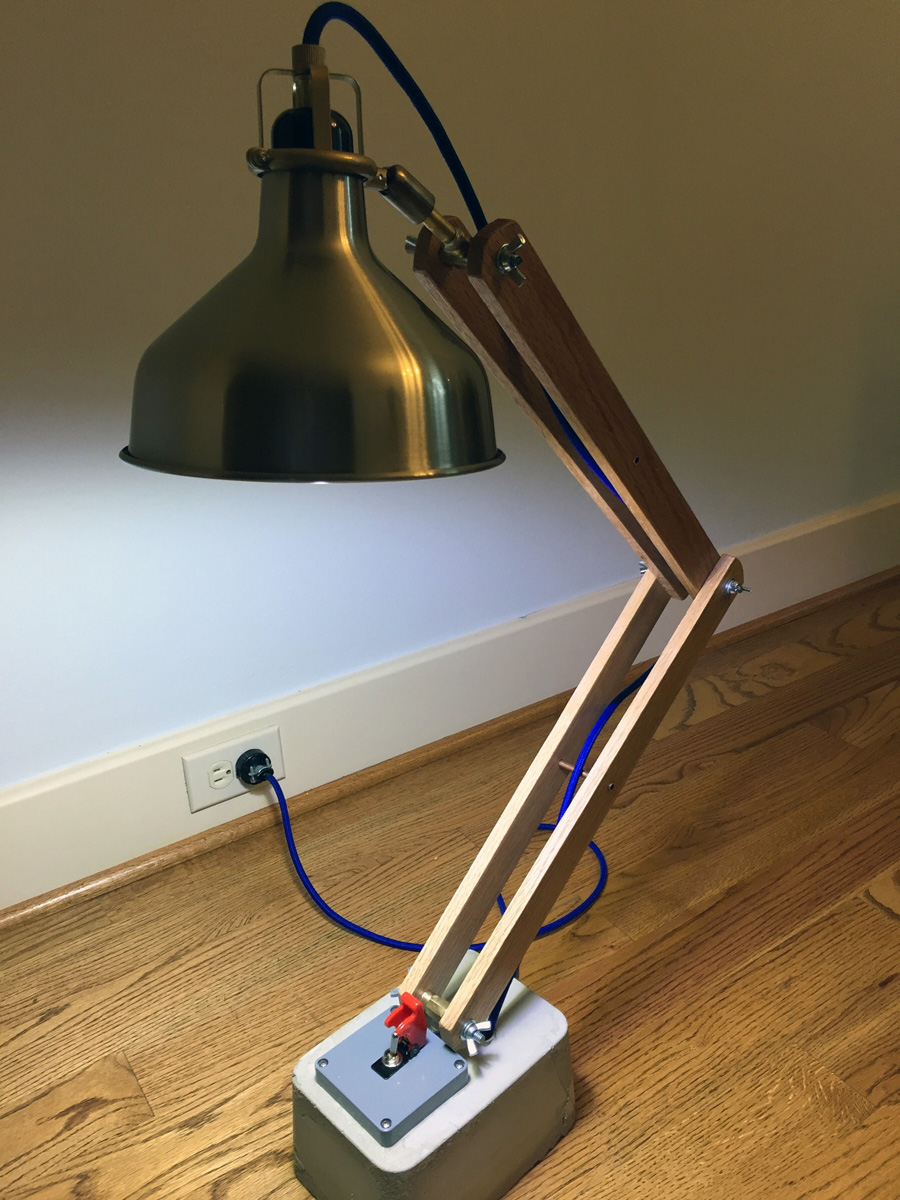 Industrial desk lamp